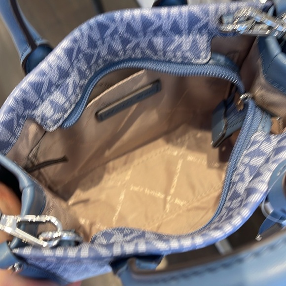 Michael Kors Mirella Extra-Small Ombré Logo Crossbody XBODY Shopper 
Denim 
NWT - Picture 12 of 16